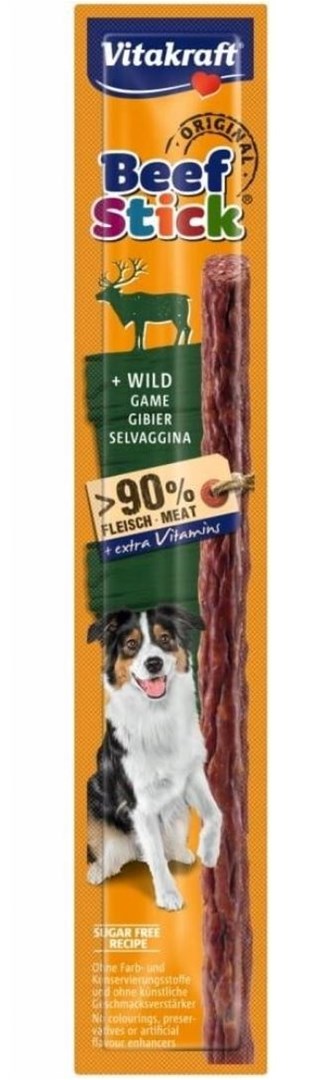 VITAKRAFT Beef Stick Game, priboljšek za pse, 12g