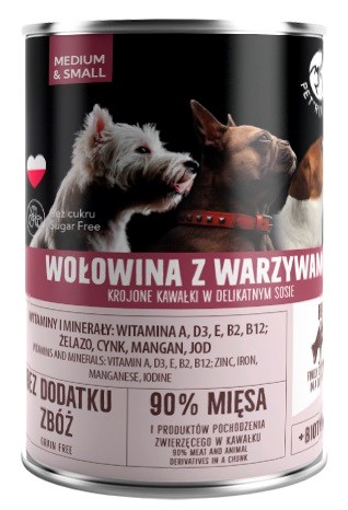PET REPUBLIC Adult Srednje & Majhne Psov Govedina z zelenjavo - mokra hrana - 400 g