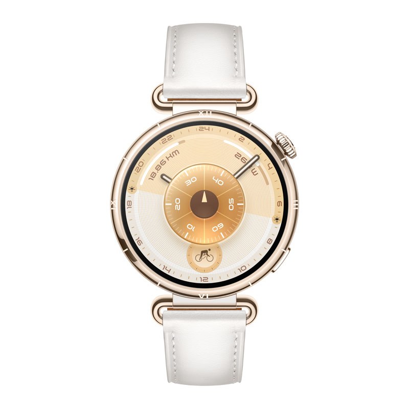 Huawei WATCH GT 6 41mm pametna ura, zlato/kovinsko ohišje, bel pašček