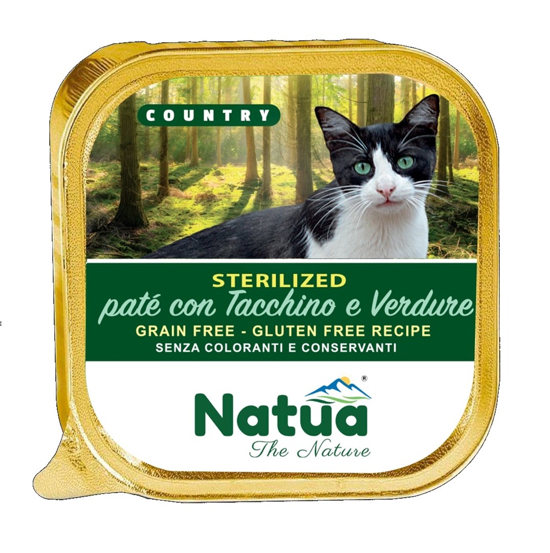 NATUA Country steriliziran puran z zelenjavo, mokra hrana za mačke, 100g