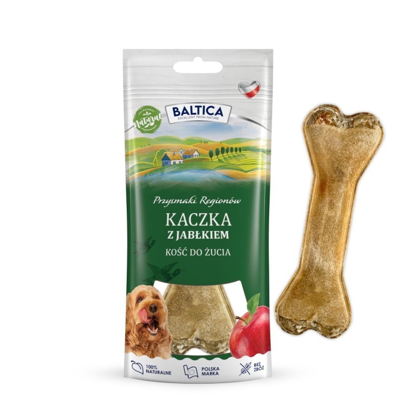 Baltica pasja priboljšek - žvečilna kost račke jabolko 75 g
