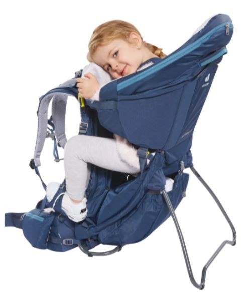 Nahrbtnik za nošenje otroka Deuter Kid Comfort Pro, poliamid, moder