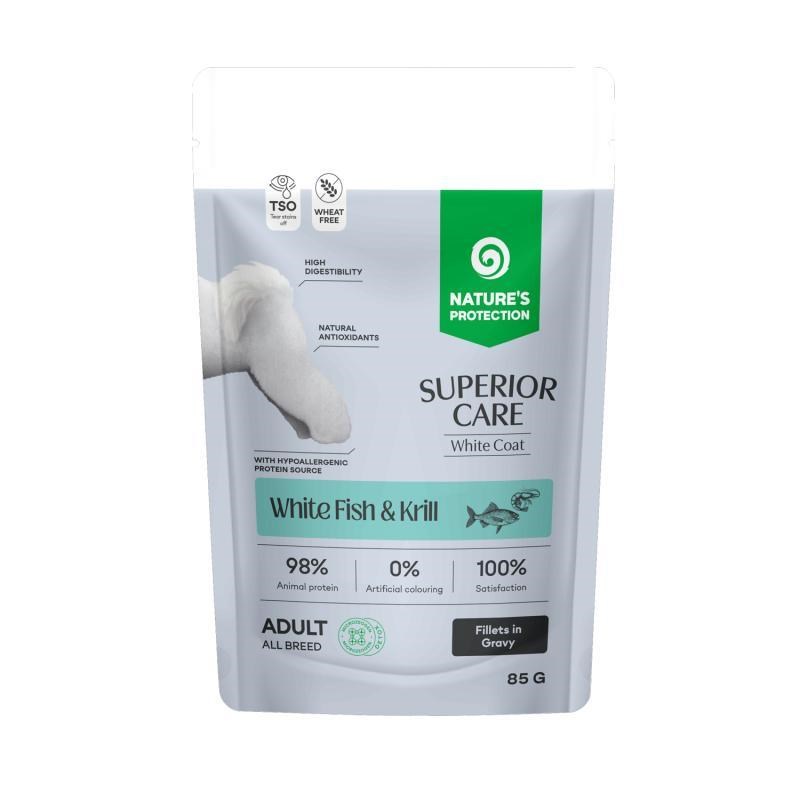 NATURE'S PROTECTION Superior Care White Fish&Krill mokra hrana za pse, 85g