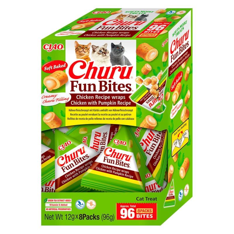 INABA Churu Fun Bites poslastice za mačke - Piletina i bundeva - 8x12g