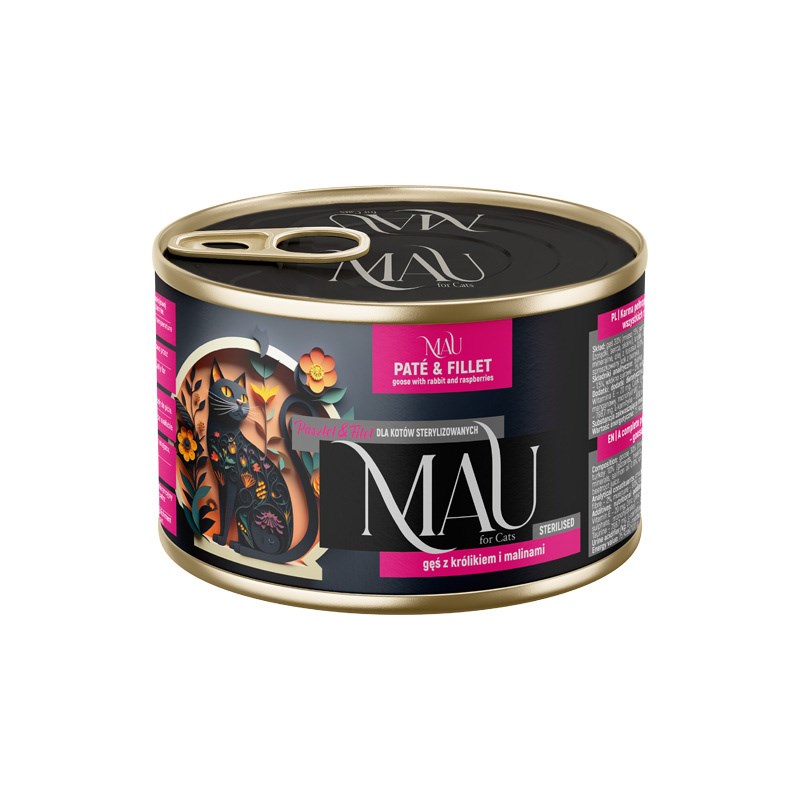 MAU Pate & Fillet Sterilised Goose - Mokra hrana za mačke - 185g