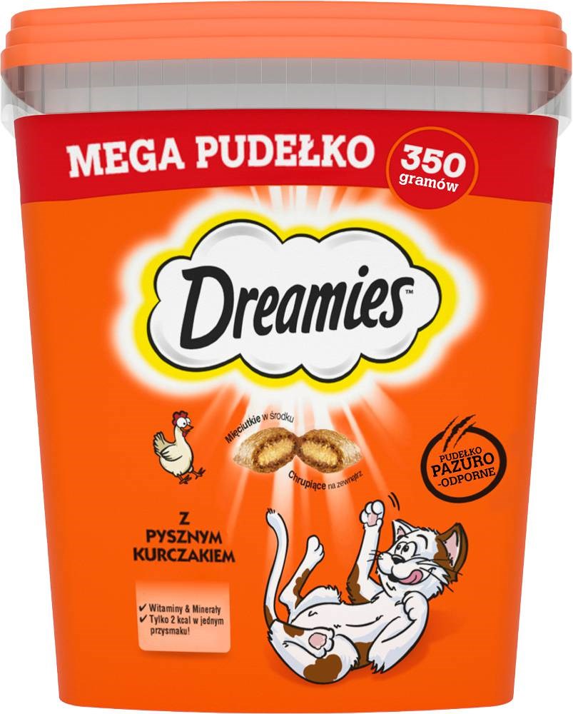 DRS DREAMIES Mixed Flavours (piščanec in sir) - priboljški za mačke, 350g