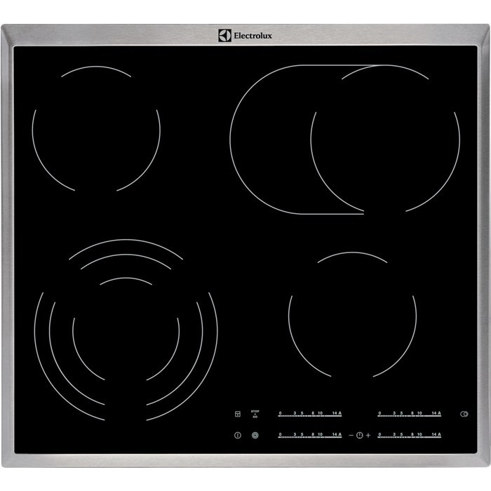 Electrolux EHF46547XK vgradna keramična kuhalna plošča, črna