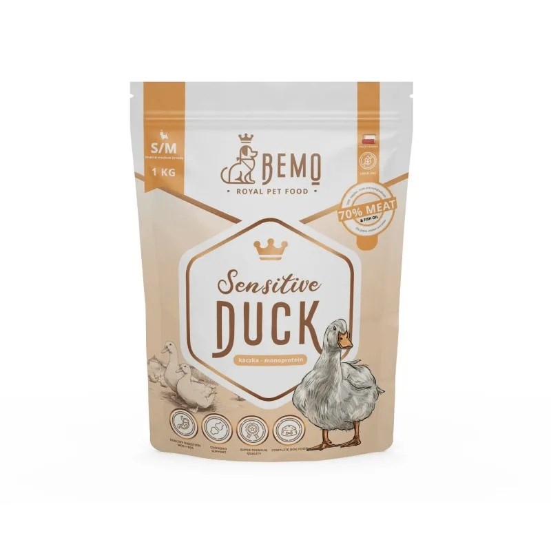 BME Sensitive Duck Small/Medium Mono - suha hrana za pse, 1 kg