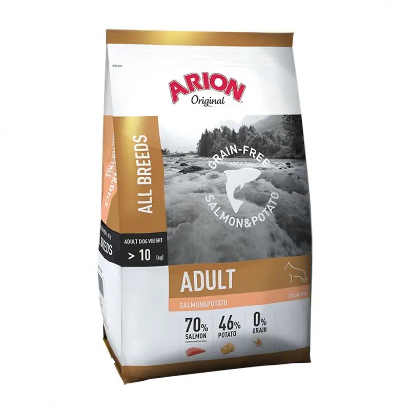 ARION Original Grain Free Salmon & Potato - suha hrana za pse, 12 kg