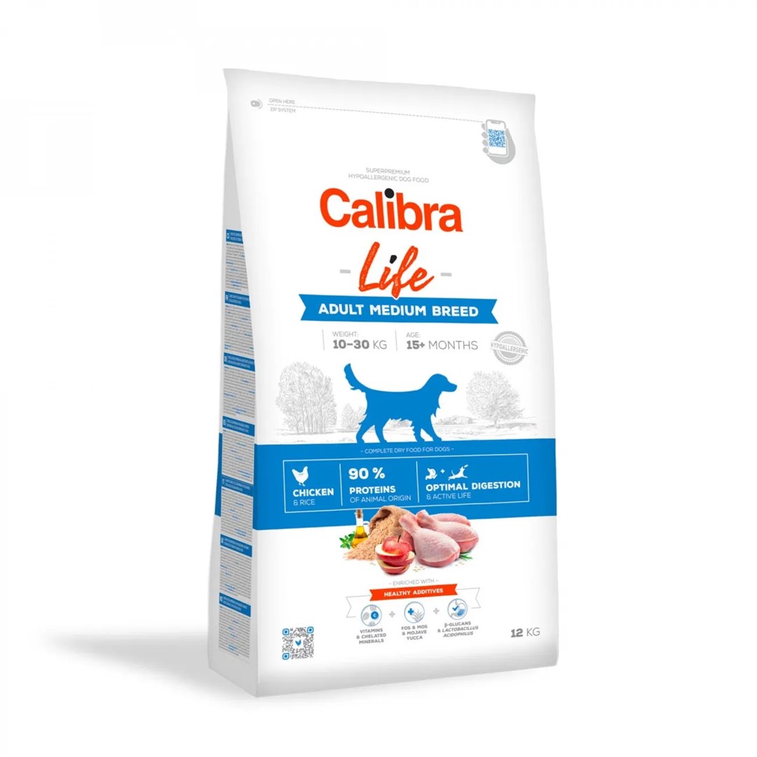 CALIBRA Life Adult Medium breed Chicken - suha hrana za pse, 12kg