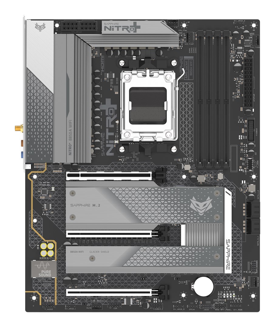 Sapphire NITRO+ B850A WIFI 7 matična plošča, AMD B850, Socket AM5, micro ATX