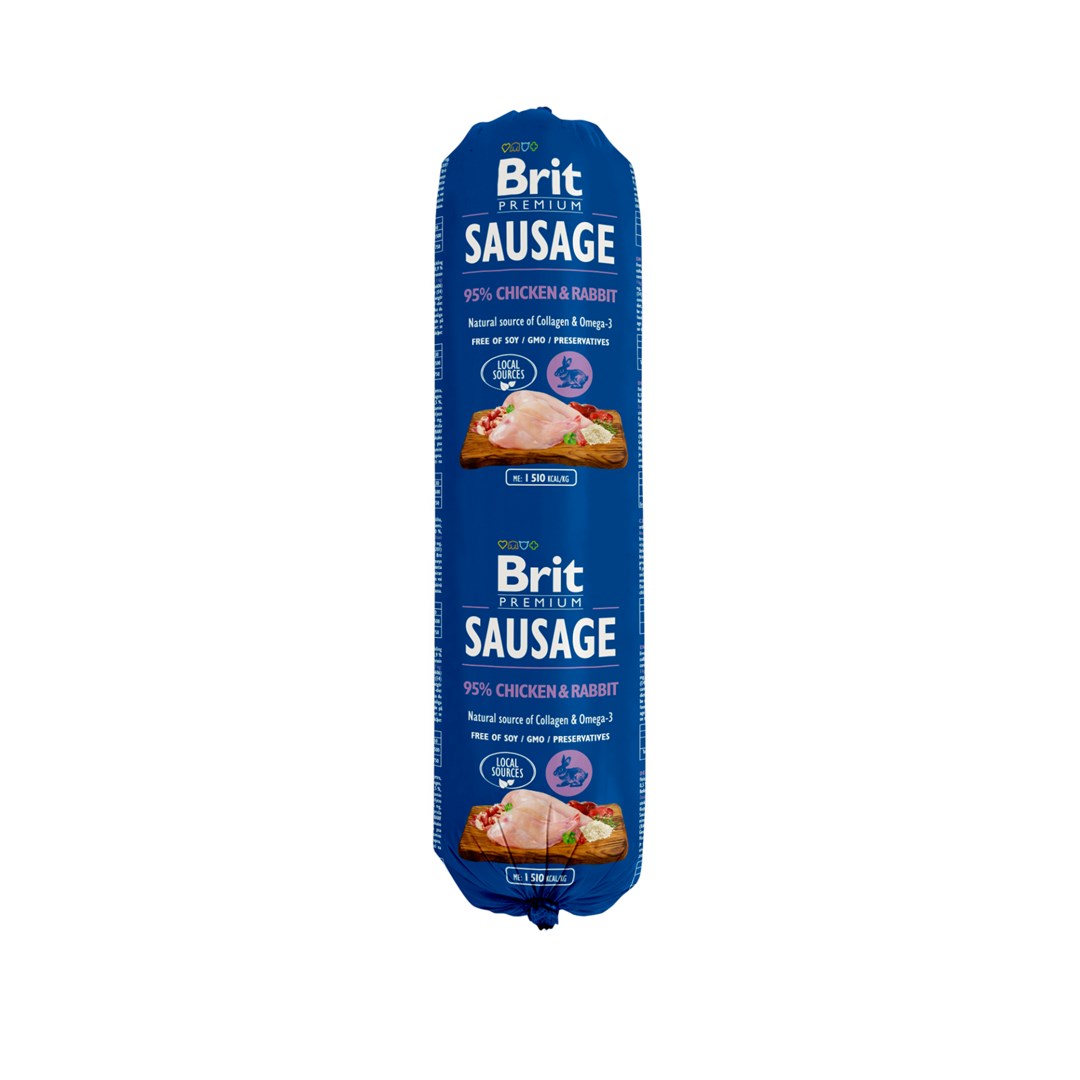 BRIT Premium Piščanec in zajec - mokra hrana za pse - 800g