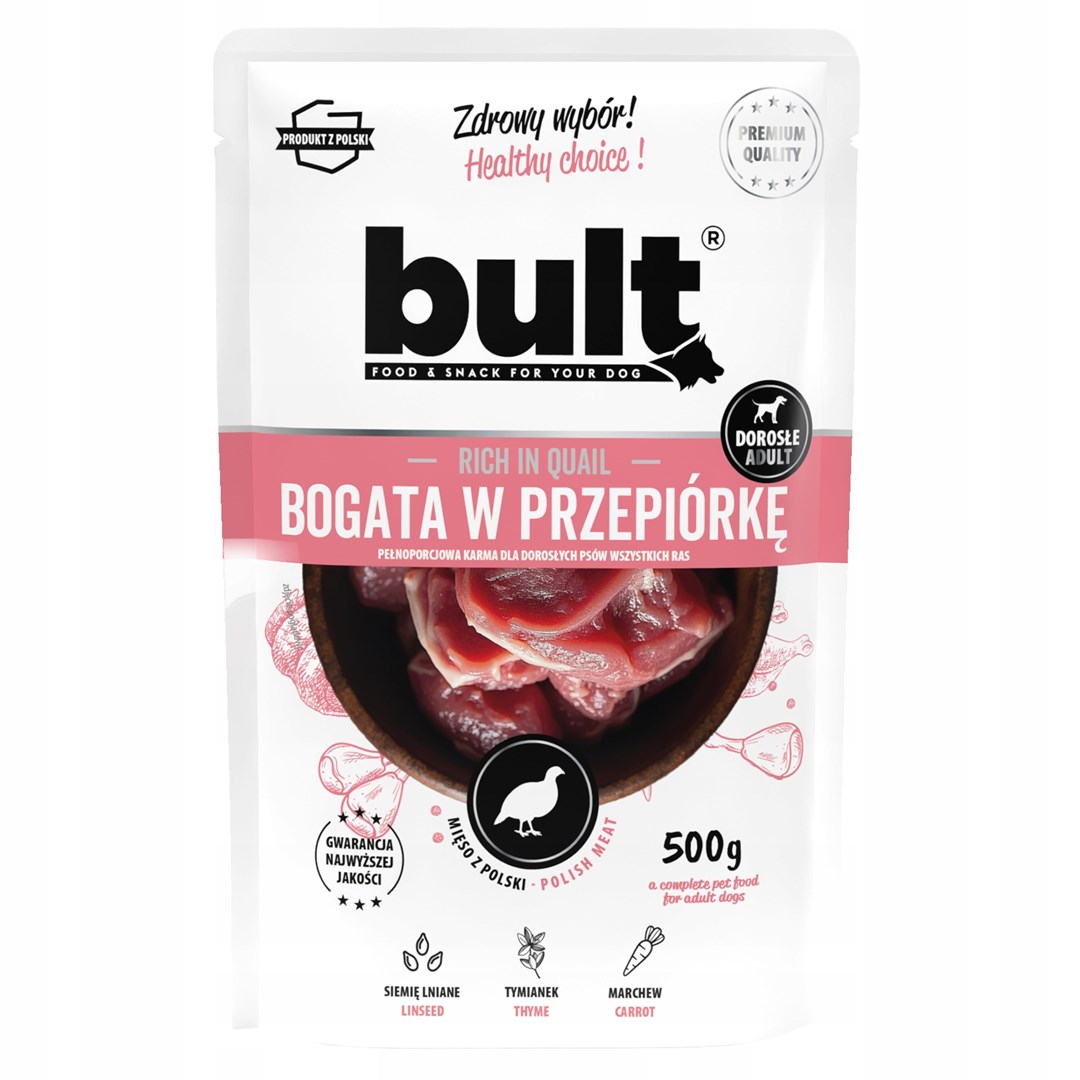 BULT Rich in quail - Mokra pasja hrana - 500g