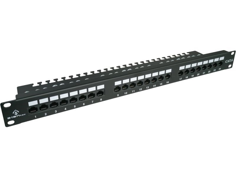 AAE PK001 Patch panel UTP Cat.6, 24 LSA priključkov, 1U 19"