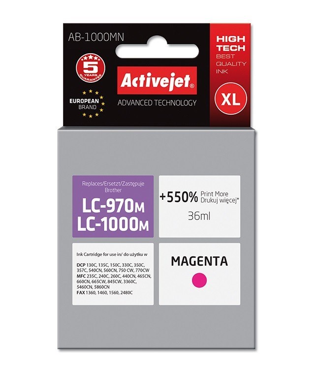 Tiskalna kartuša Activejet AB-1000MN, magenta, XL