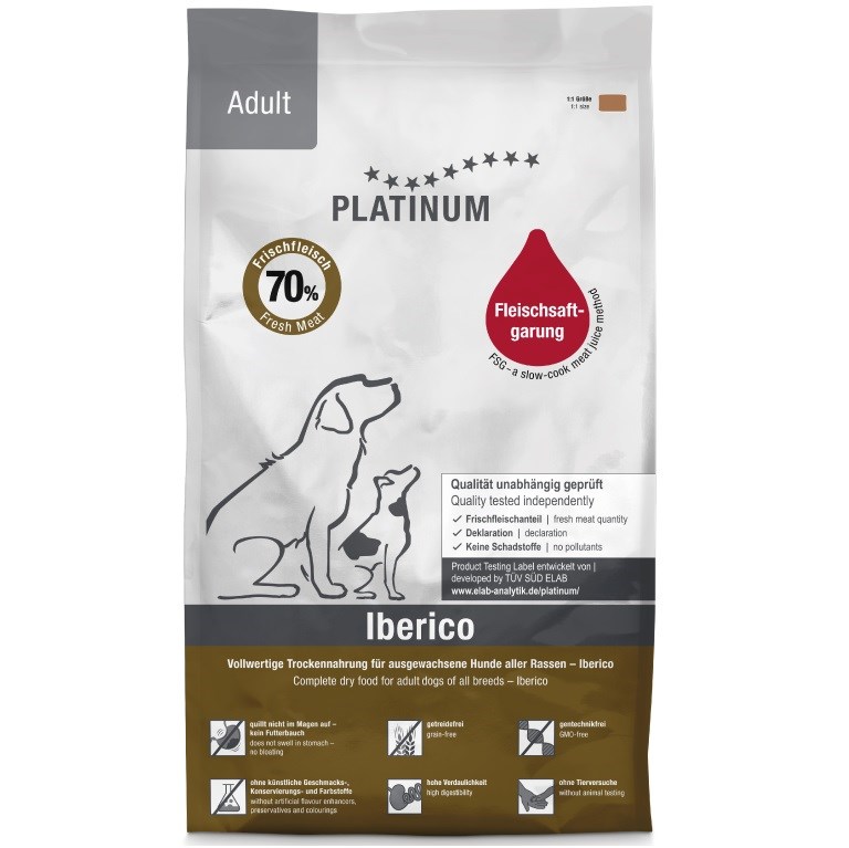 PLATINUM Adult Iberico poluvlažna hrana za pse, 5 kg