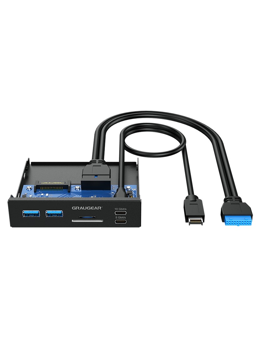 Graugear Multi Front Panel z USB Hubom in čitalnikom kartic