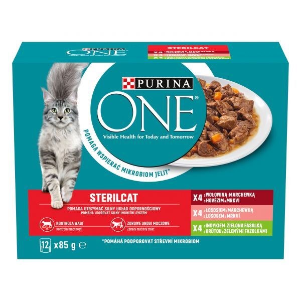 PURINA One Sterilcat Mokra hrana za mačke, 12 x 85g (različni okusi)