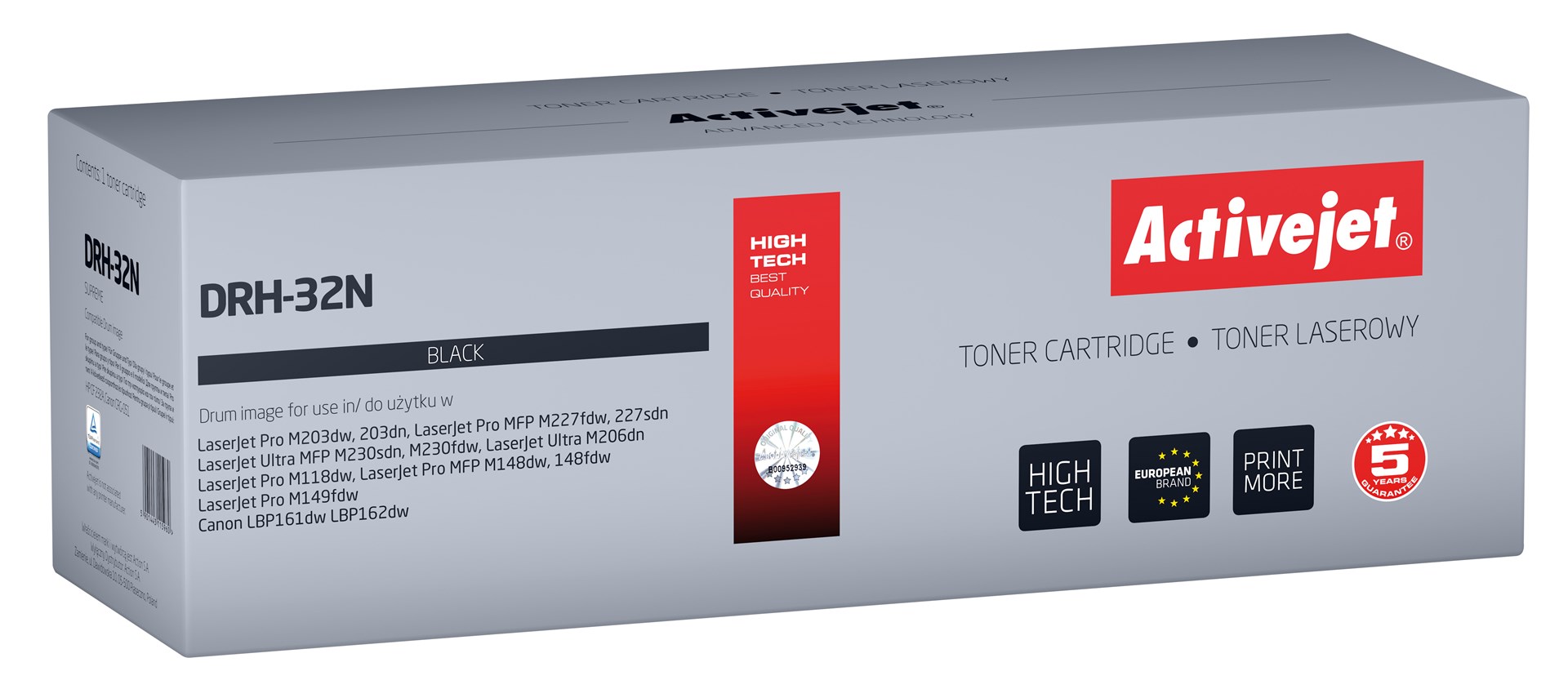 Activejet DRH-32N boben (združljiv s HP 32A CF232A), črn, 23000 strani