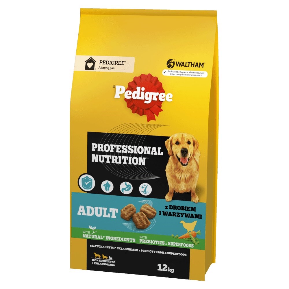 PEDIGREE Professional Nutrition Adult, s perutnino in zelenjavo, 12kg