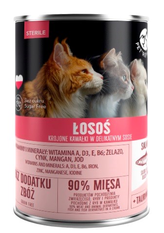 PTR PET REPUBLIC Sterile Salmon mokra hrana za mačke, 400g