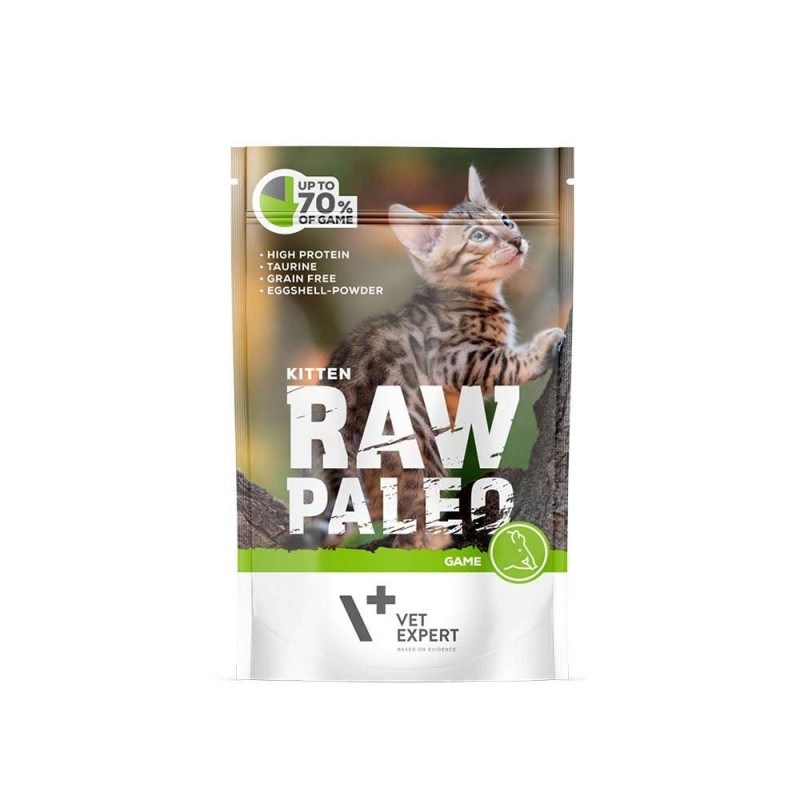 VETEXPERT Raw Paleo Kitten - mokra hrana za mačke s srnjadjo, 100 g