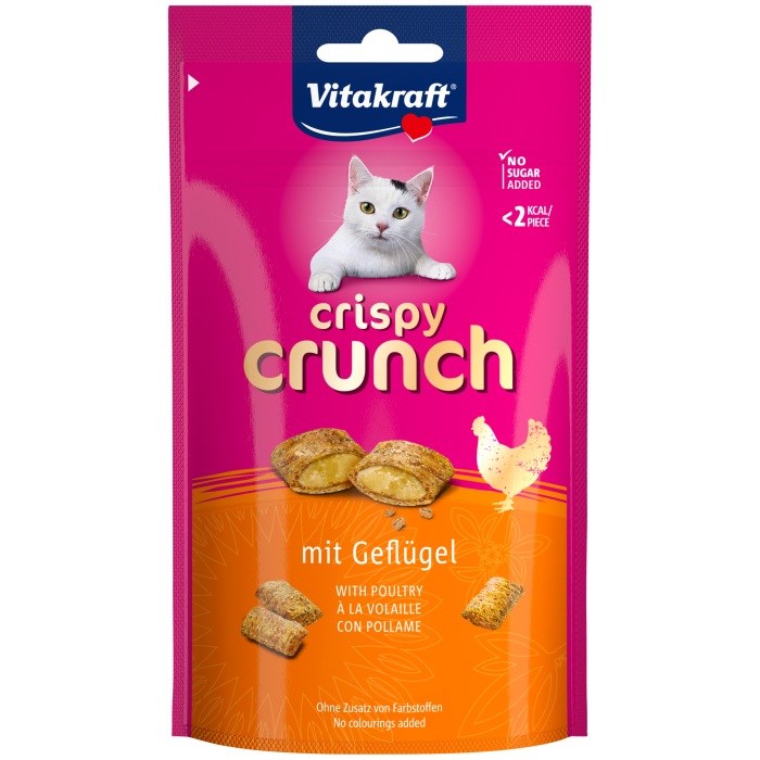 VITAKRAFT Crispy Crunch perutnina - priboljški za mačke - 60g