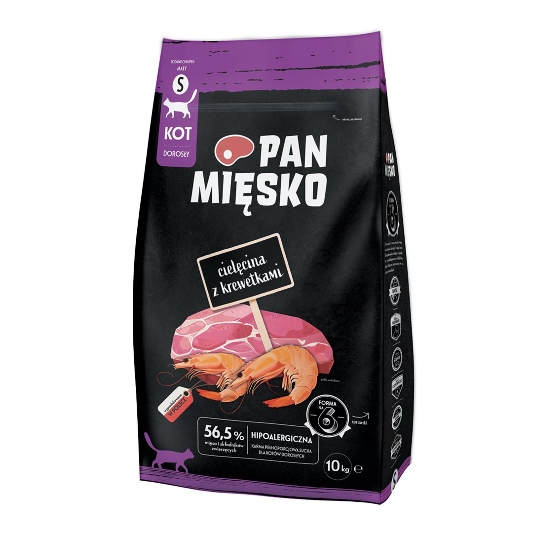 PAN MIĘSKO Hrana za mačke Govedina s kozicami 10 kg