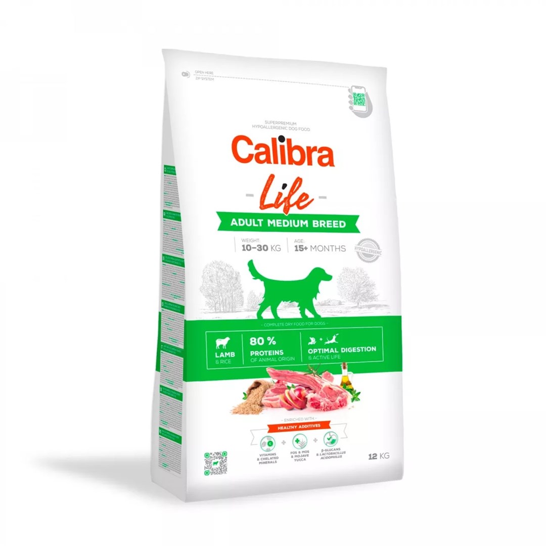 CALIBRA Life Adult Medium Breed Lamb - suha hrana za pse - 12 kg