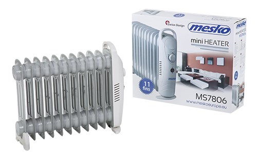 Mesko MS 7806 Oljni radiator, 1200W, 11 reber, bel