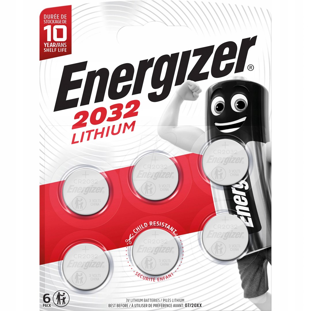 ENERGIZER CR2032 baterije, 3V, 6 kosov