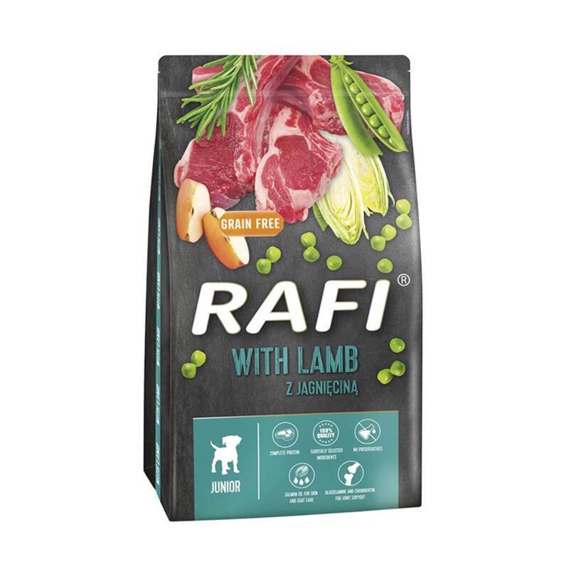 RAFI Junior z jagnjetino - suha hrana za pse - 3 kg