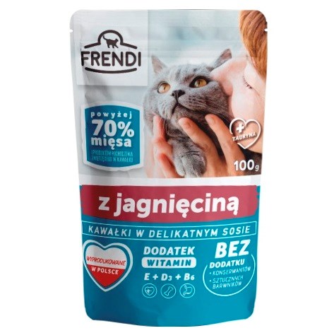 FRENDI hrana za mačke v omaki, jagnjetina, 100 g