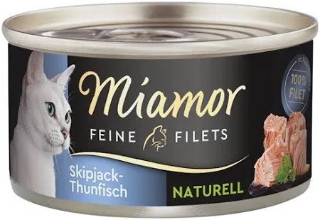 MIAMOR Feine Filets Naturell Tuna - mokra hrana za mačke, 80 g