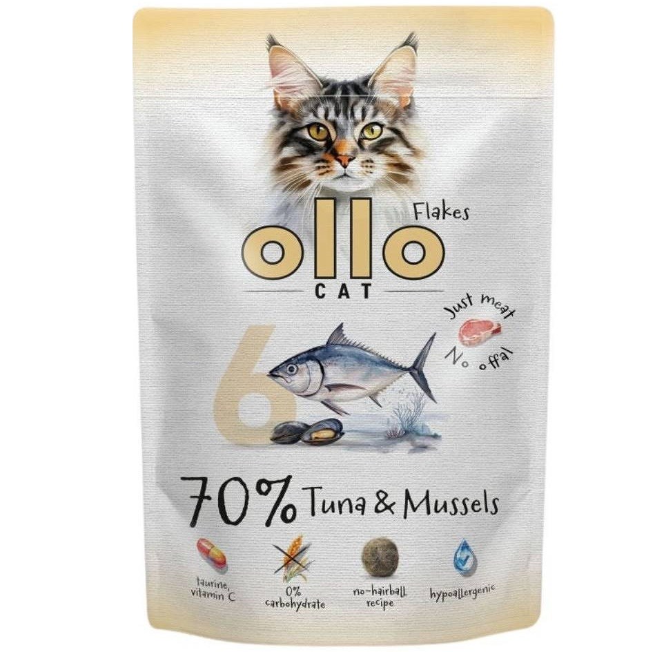 OLLO Cat mokra hrana - tuna i dagnje, 85g