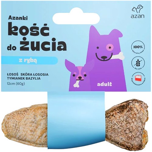 RIT AZANKI kost s lososom v koži, timijanom in baziliko, ribica (12 cm)