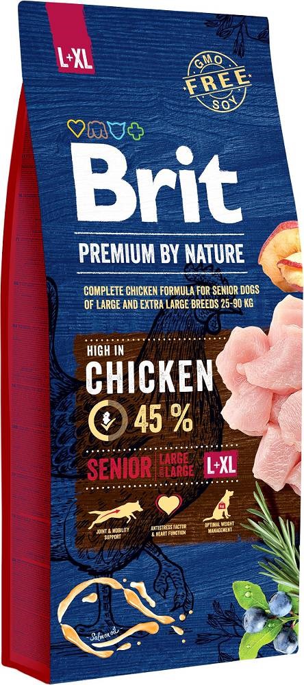 BRIT Premium by Nature Senior Large/Extra Large piščanec - suha hrana za pse - 15 kg