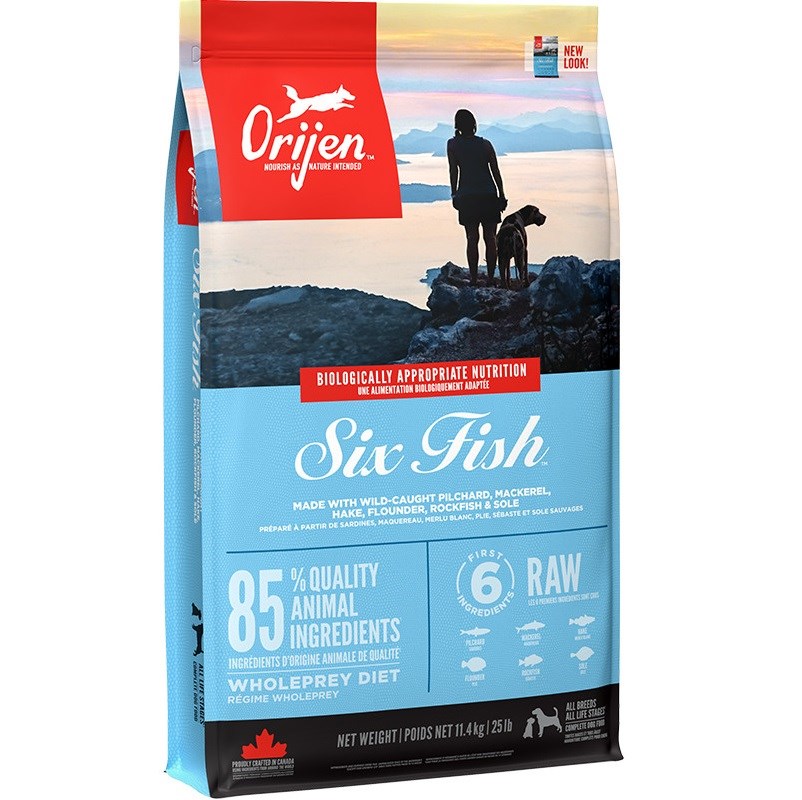 ORIJEN Six Fish - suha hrana za pse, 11.4kg