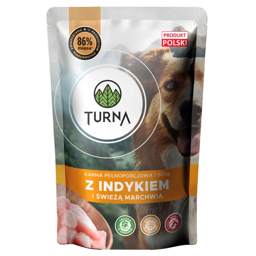 TUA mokra pasja hrana s puranom - 500g