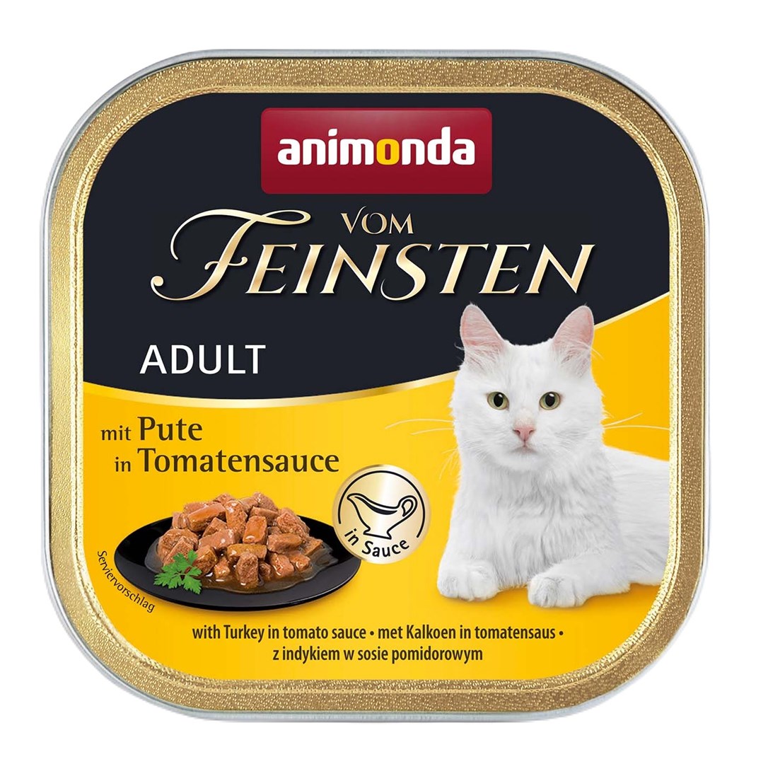 Mokre mačje hrane ANIMONDA Vom Feinsten puran v paradižnikovi omaki, 100g