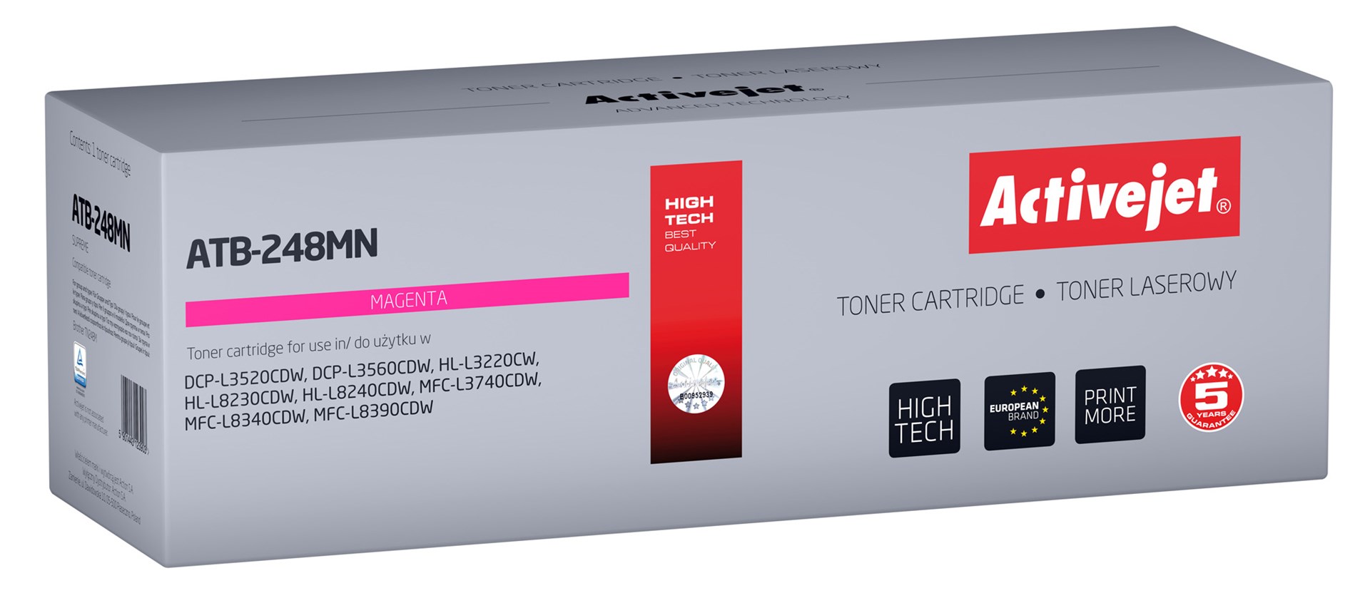 Activejet toner ATB-248MN za Brother, Magenta, 1000 strani