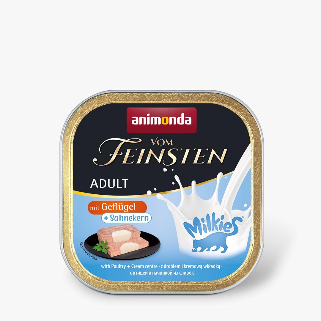 Mokra hrana za mačke Animonda Vom Feinsten Adult s perutnino in smetano, 100g