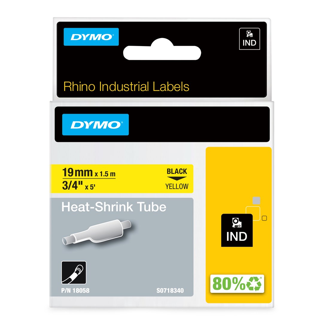 DYMO Rhino industrijske termo skrčne cevke za kable, rumene