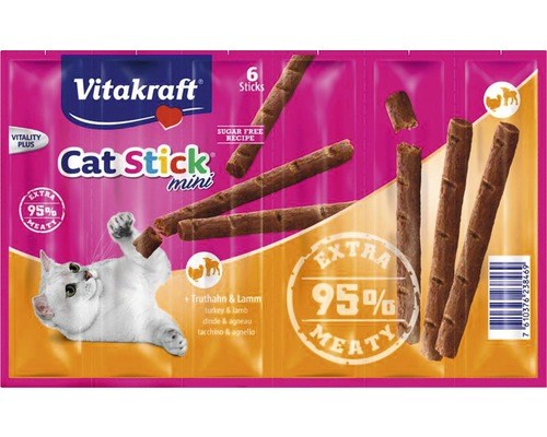 Vitakraft Cat Stick priboljški za mačke, jagnjetina in puran, 36 g