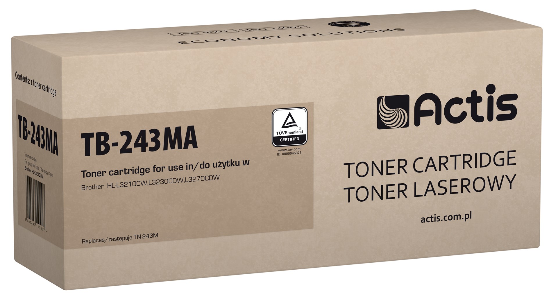 Actis nadomestni toner za Brother TN-243M, magenta, 1000 strani