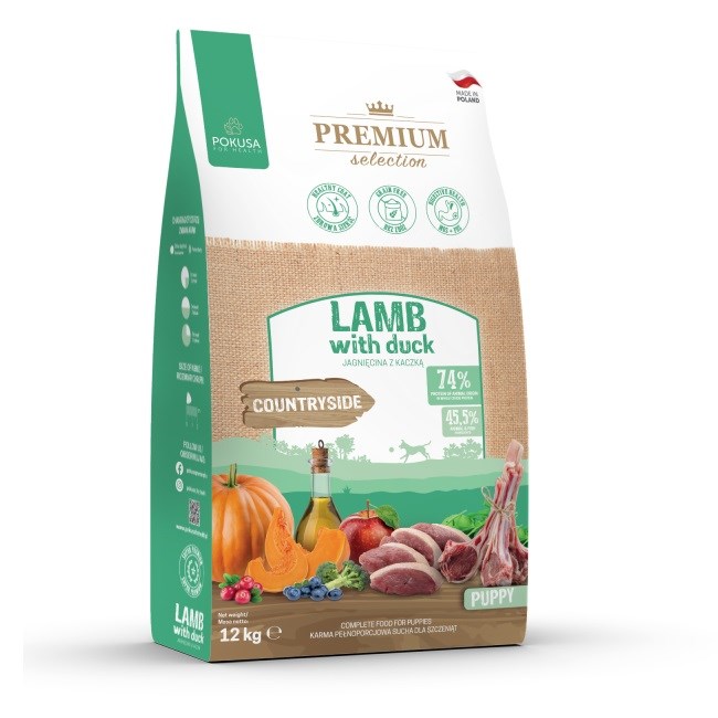 POKUSA Premium Selection Puppy Lamb with duck - suha hrana za pse - 12kg