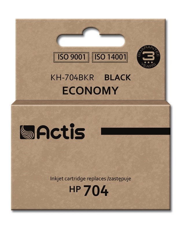 Nadomestno črnilo Actis KH-704BKR (HP 704), 15 ml