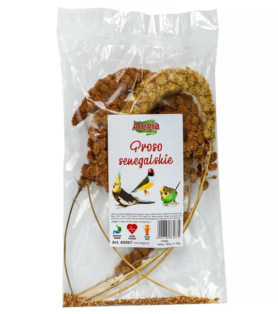 ALEGIA Senegalsko proso - priboljšek za ptice in glodalce - 80g