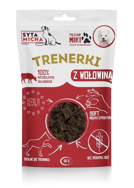 SYTA MICHA priboljški z govedino - pasji priboljšek - 80 g