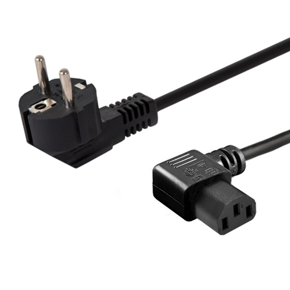 Napajalni kabel SAVIO CL-115, Schuko (M) kotni – IEC C13, 1.2 m